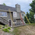 Ainger roofing crew working on a barrie roof replacement