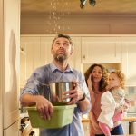 leaky pipe in the ceiling