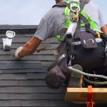 roofer construction roof maintenance rope security worker