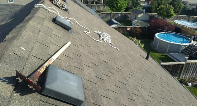 Roof vents on a shingle roof