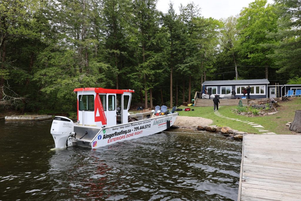 muskoka roofing company water access