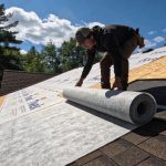 Residential roof underlayment installation in Ontario, highlighting materials used