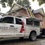 Technician performing a Roof Inspection in Barrie on a residential home