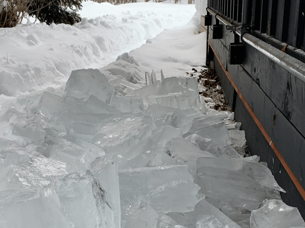 Ice dam removal