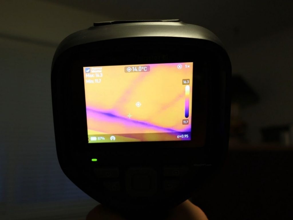Thermal scan to detect heat loss