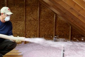 Blown in attic insulation