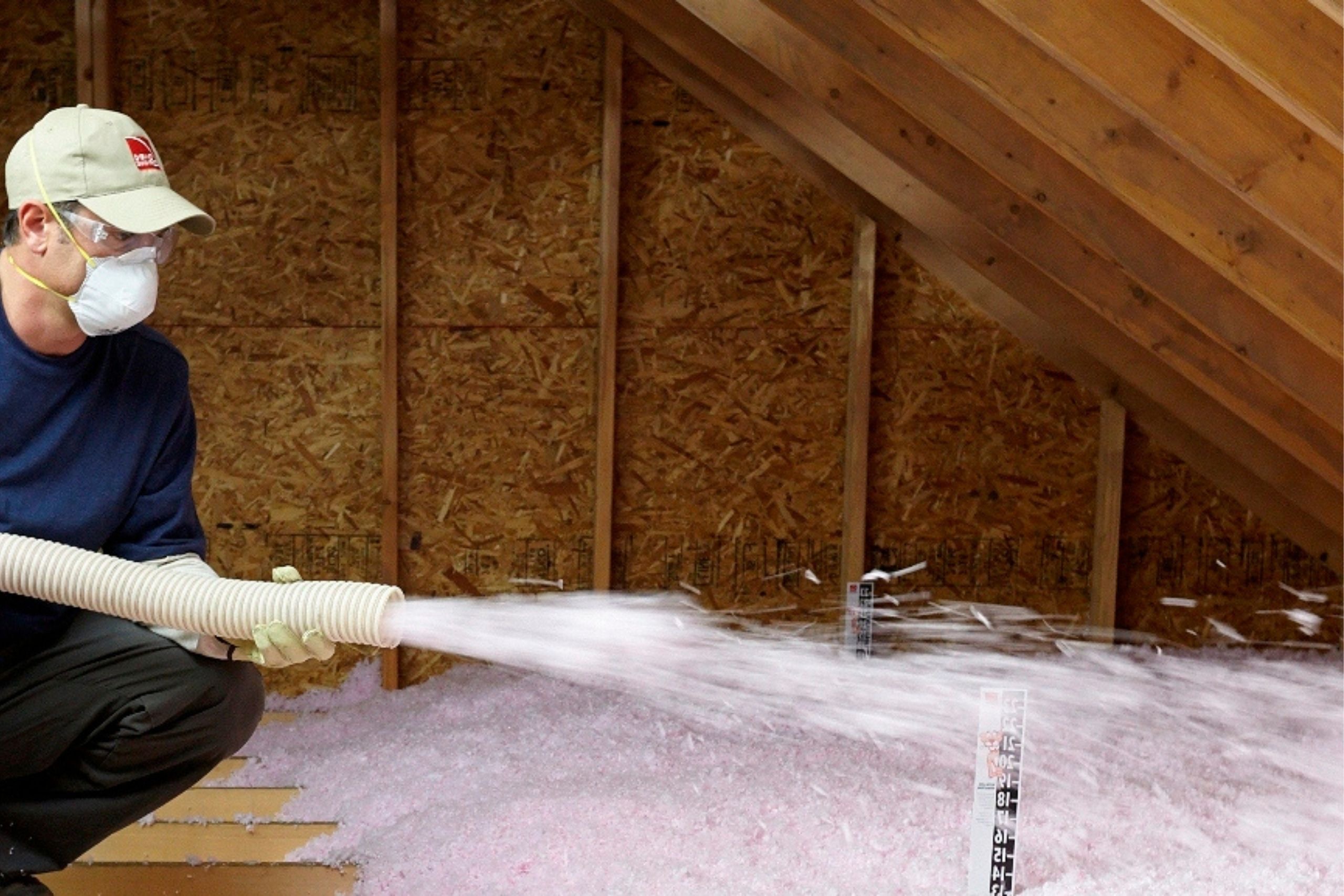 Blown in attic insulation