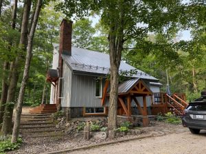 New metal roof installation
